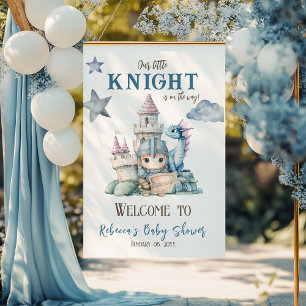 Poster Fairytale Dreamy Dragon Knight Chá de fraldas Bem-