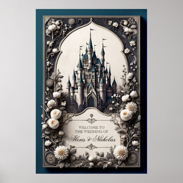 Poster Fairytale Floral Castle (Frente)