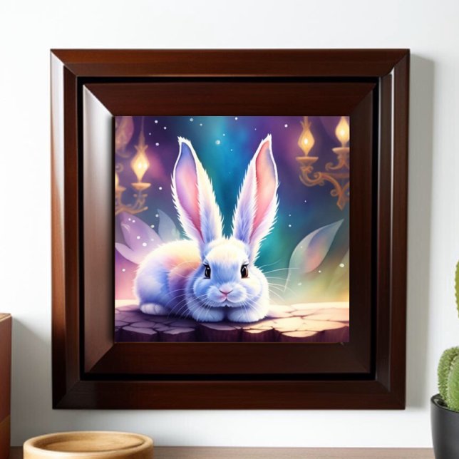 Poster Fairytale White Watercolor Bunny (Criador carregado)