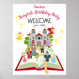 Poster Fairytales Stories Girl Festa de aniversário