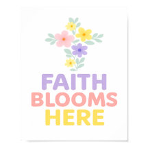 Faith Blooms Here Floral Cross Easter 2026