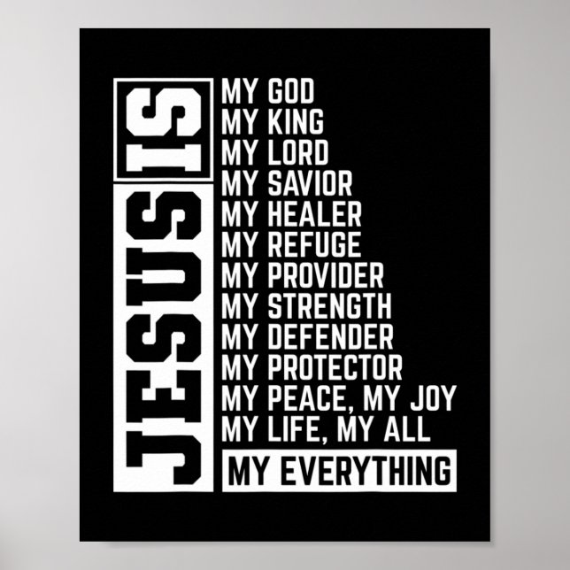 Poster Faith Cruz Religiosa Cristã Jesus Senhor Dom Je (Frente)