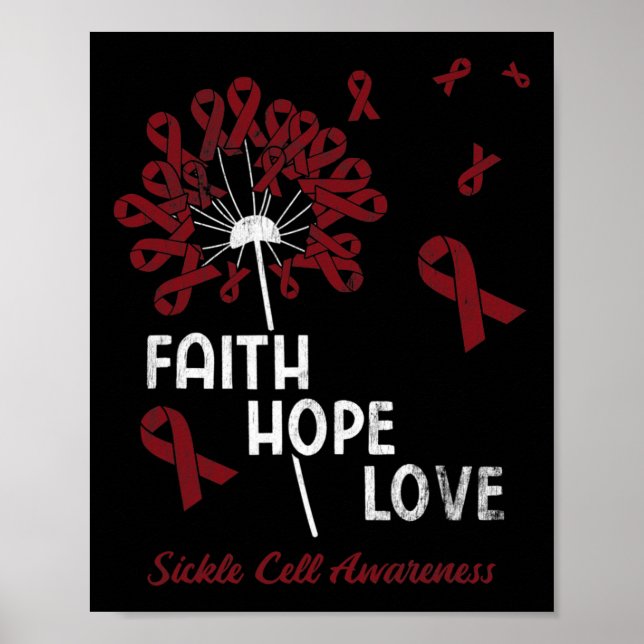 Poster Faith Hope Ama a Consciência das Células Falsiform (Frente)