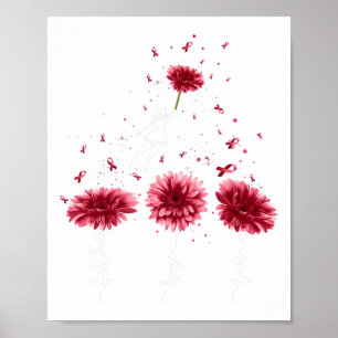 Poster Faith Hope ama Borgonha Cérebro Sunflower Aneurysm