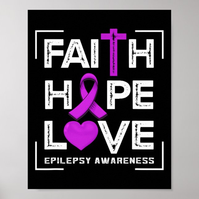 Poster Faith Hope ama Consciência da Epilepsia (Frente)