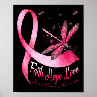 Poster Faith Hope ama Dragonfly Cancer Sensibilização