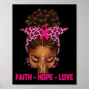 Poster Faith Hope ama mulheres negras afro-cristãs