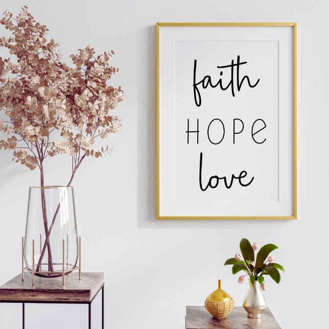 Poster Faith Hope Love Christian (Criador carregado)