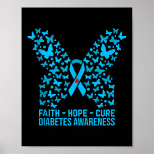 Poster Faith Hope Love Diabetes Sensibilização Tank Top_1