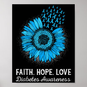 Poster Faith Hope Love Diabetes Sensibilização Tank Top_2