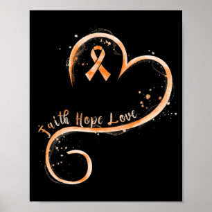 Poster Faith Love Esperava Coragem Aml Leukemia Consciênc