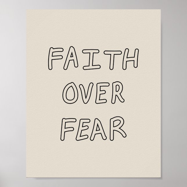Poster Faith over Fear (Frente)