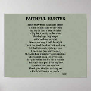 PÔSTER FAITHFUL HUNTER POEM