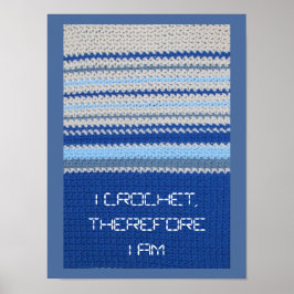 Poster - Faixa Azul em Crochet