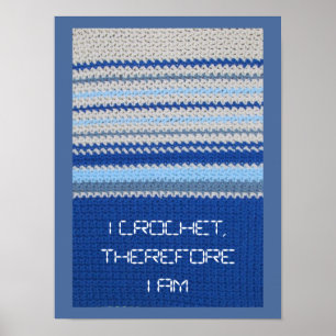 Poster - Faixa Azul em Crochet