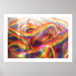 Poster Faixa de Chuva de Cores Transparente em Cascata. p