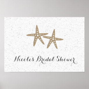 Poster Faixa de festa de chá de noiva de duas estrelas do