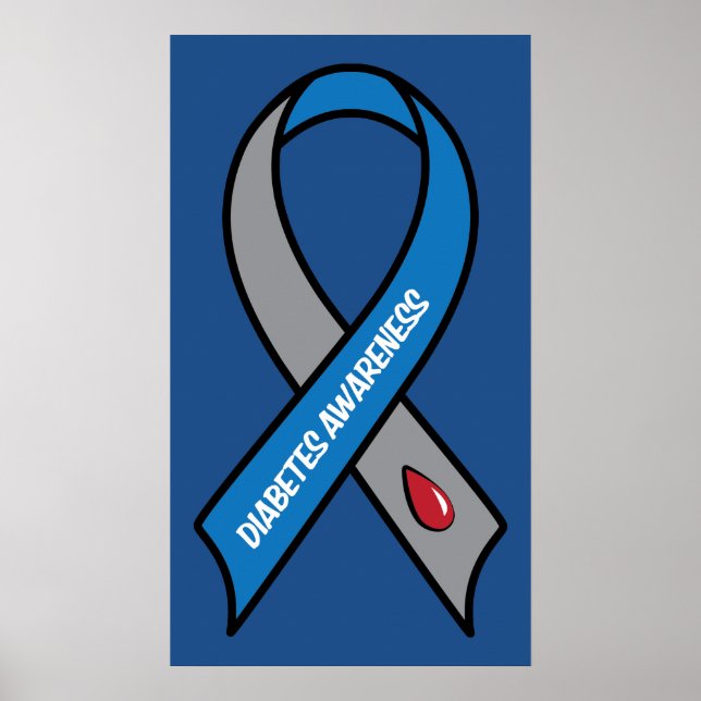Poster Faixa de Sensibilização do Diabetes (Frente)