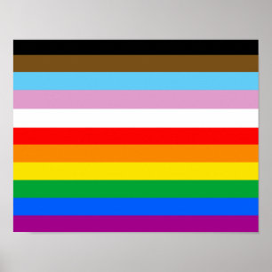 Poster Faixa de Sinalizador de Progresso LGBTQ+