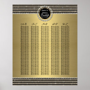 Pôster Faixa Horizontal - Gráfico de Assentos da Mesa de 