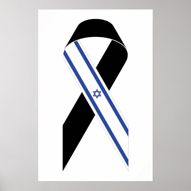 Poster Faixa negra da bandeira israelense (Frente)