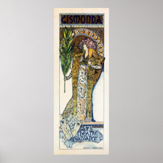 Poster faixa vertical Alfons Mucha Sarah Bernhard