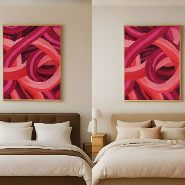 Poster Faixas de Pinceladas Abstratas. Arte Moderna de Di