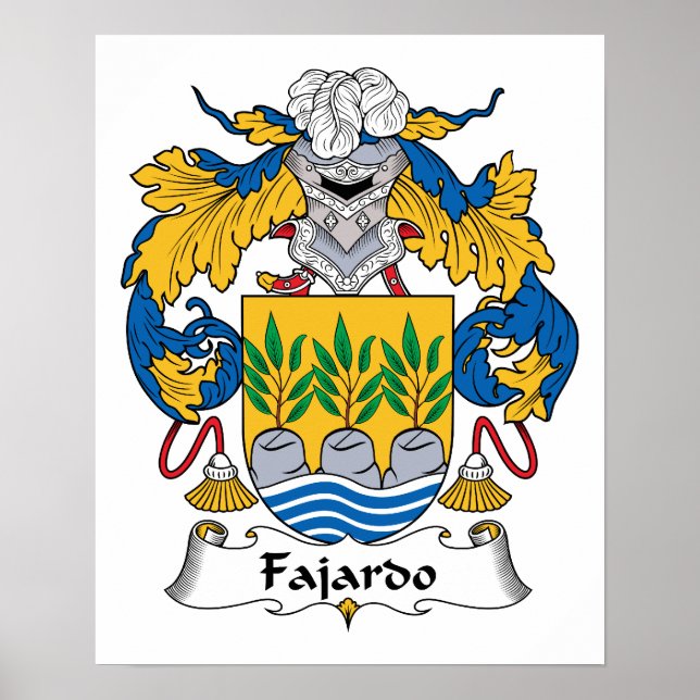 Pôster Fajardo Family Crest (Frente)