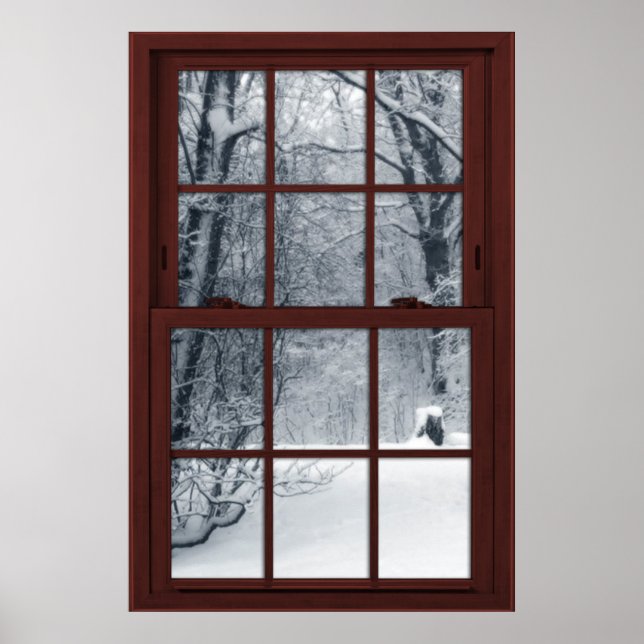 Poster Fake  Window Illusion - Fresh Snow Scene (Frente)