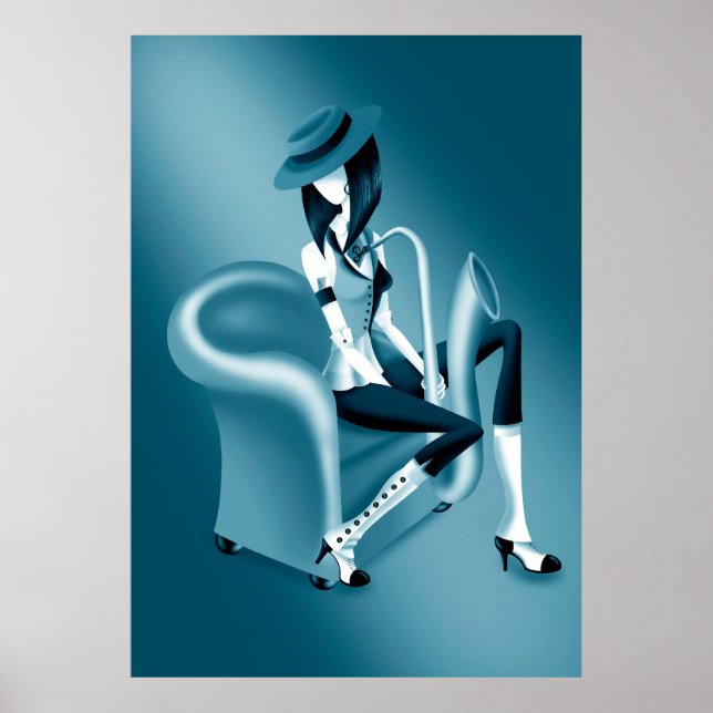 Poster "Fala fácil" - Inspirado no Jazz (Frente)