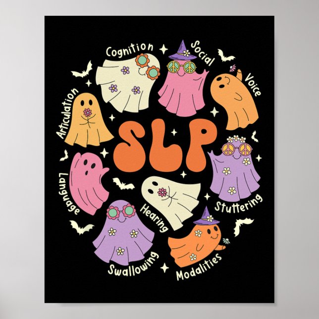 Poster Fala-se em linguagem patologista Hallowe (Frente)