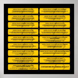 Pôster Falácias Lógicas - Apenas Diga Não