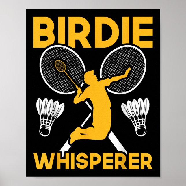 Poster Falador de Peteca de Badminton Shuttle  (Frente)