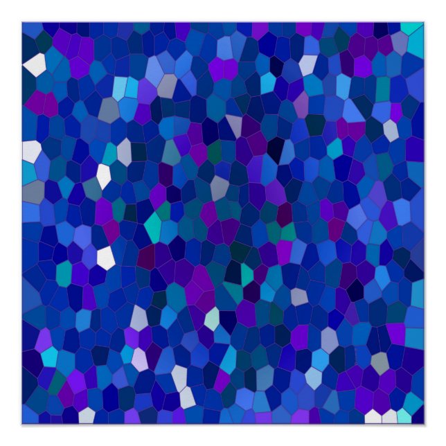 Pôster Falando geometricamente em mosaico... (Frente)