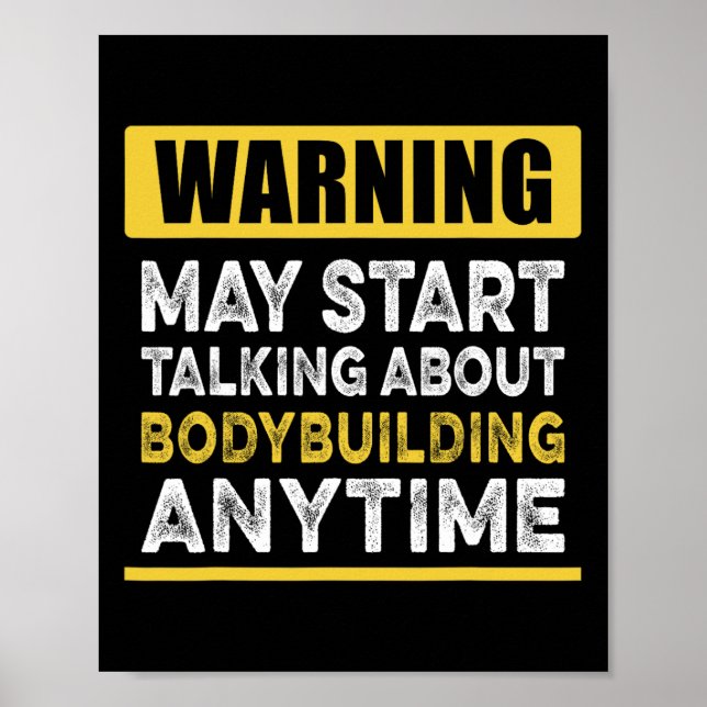 Poster Falando Sobre A Construção De Bodybuilding A Qualq (Frente)