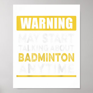 Poster Falando Sobre Badminton a Qualquer Momento Pl Badm