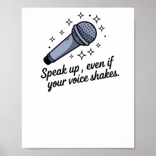 Poster Falar - Vinheta de Microfone Motivacional