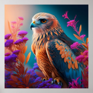 Poster Falcão Colorido