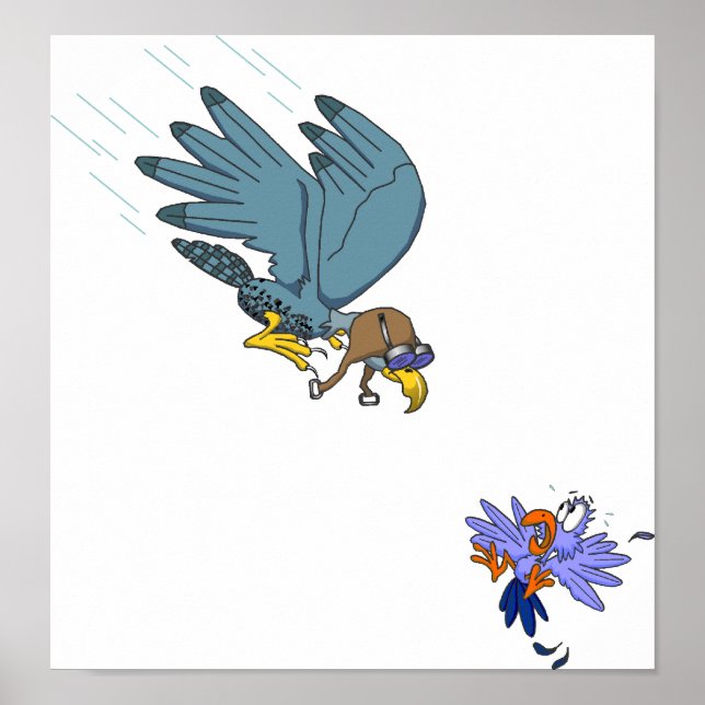 Pôster Falcão com óculos (Frente)