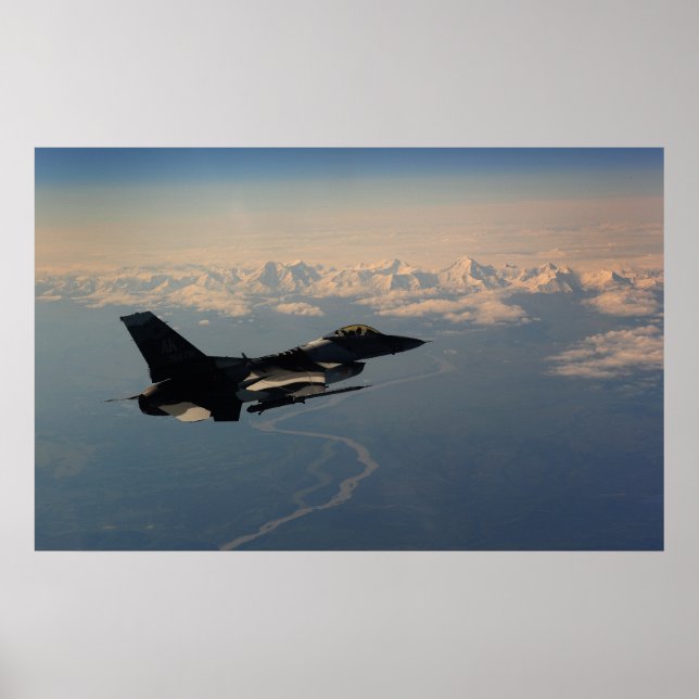 Poster Falcão F-16 de combate (Frente)