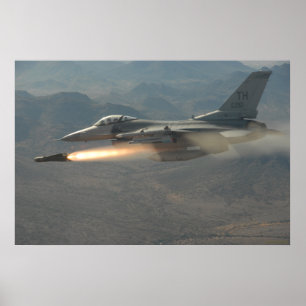 Poster Falcão F-16 de combate