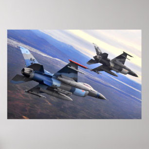 Poster Falcão F-16 de combate