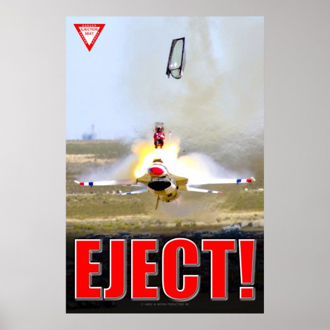 POSTER FALCON DE LUTA F-16C - EJETAR! (Frente)