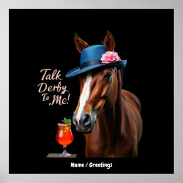 Poster Fale Com Derby Para Mim, Engraçada Citação De Cava