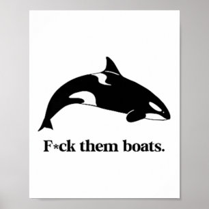 Poster Fale Com Eles Barcos X Baleia Assassina Orca Ensin