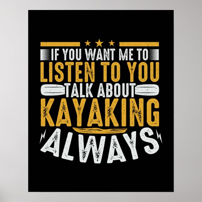 Poster Fale Comigo Sobre Kayaking (Frente)