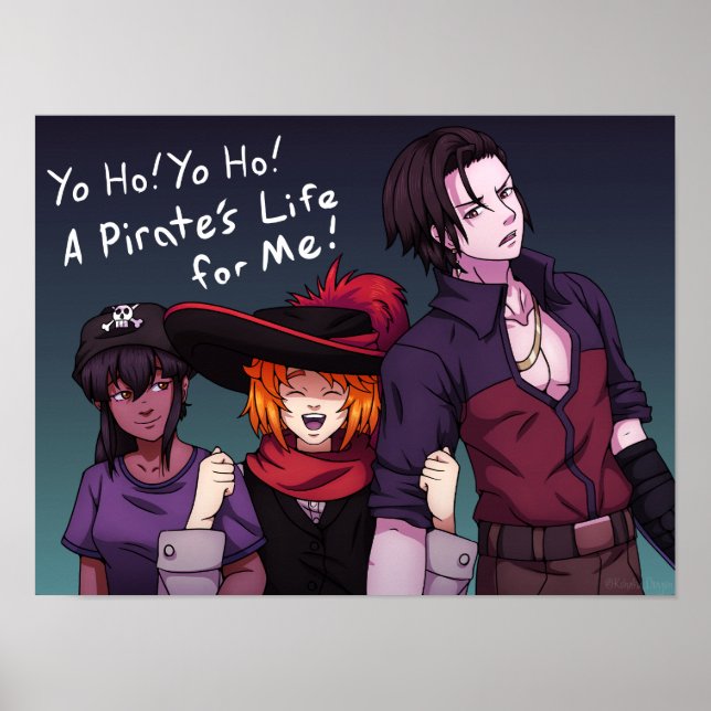 Poster Fale como um pirata (Frente)