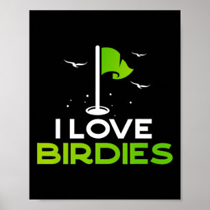 Poster Fale Passarinho Comigo Presente Engraçado de Golfe