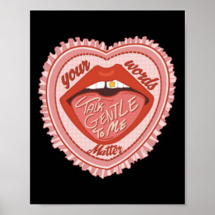 Poster Fale Suavemente Comigo Suas Palavras