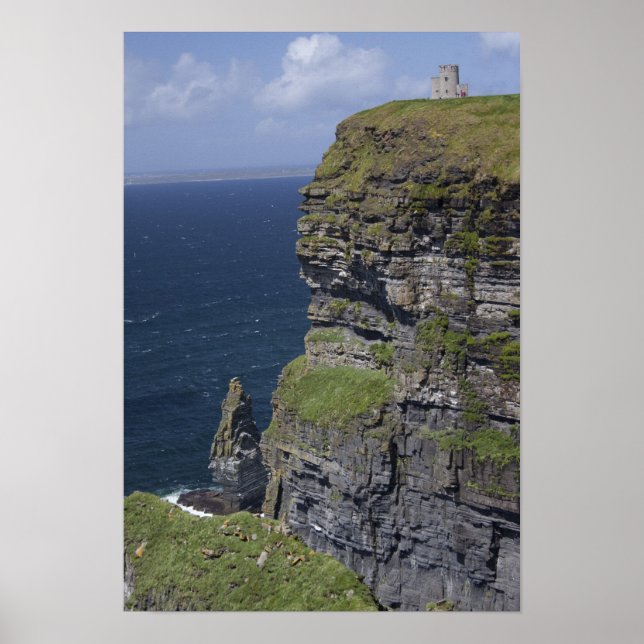 Pôster Falésias Cênicas de Moher e Torre O'Brien (Frente)